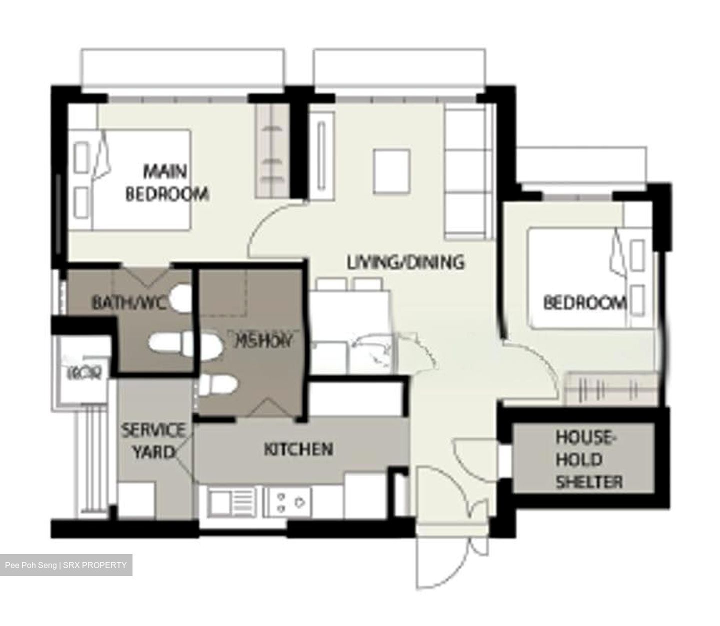 Blk 419A Waterfront II @ Northshore (Punggol), HDB 3 Rooms #632463731